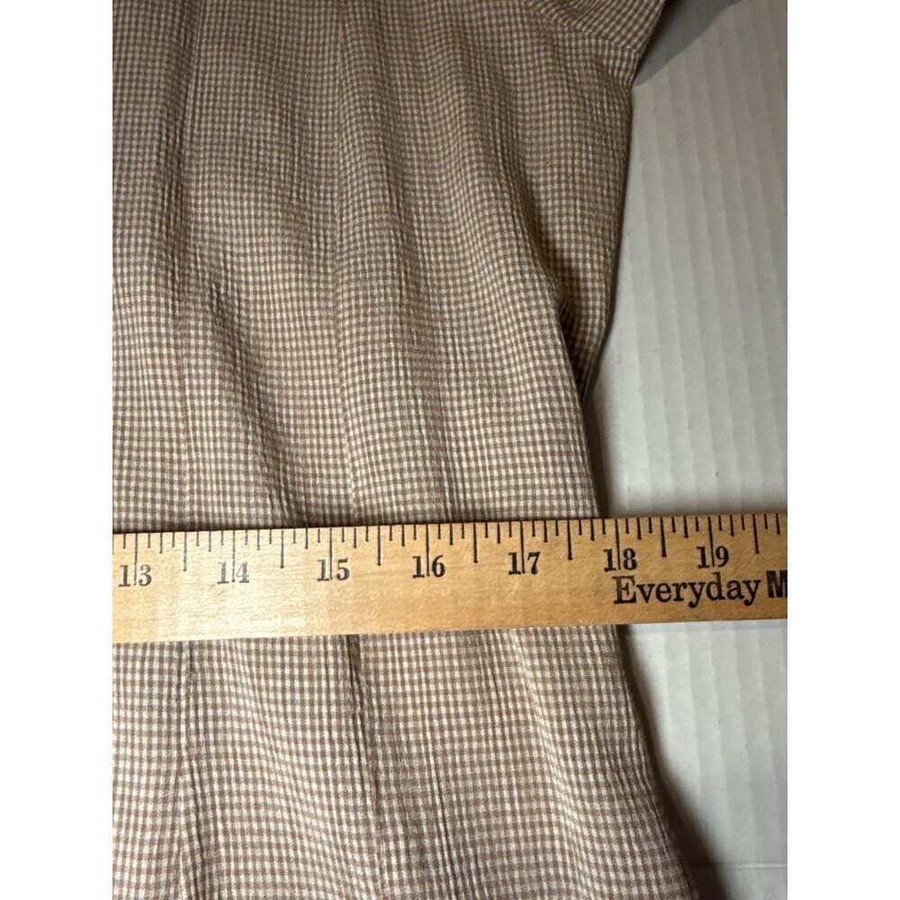 Vintage Sarah Chapman Maxi Gingham Modest Button Up Tie - Back Dress Size 12 - Picture 13 of 15